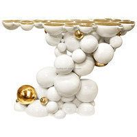Table console moderne en platine BOCA Luxury Furniture, à fixer au mur, pour l'entrée, le salon et la salle de bain