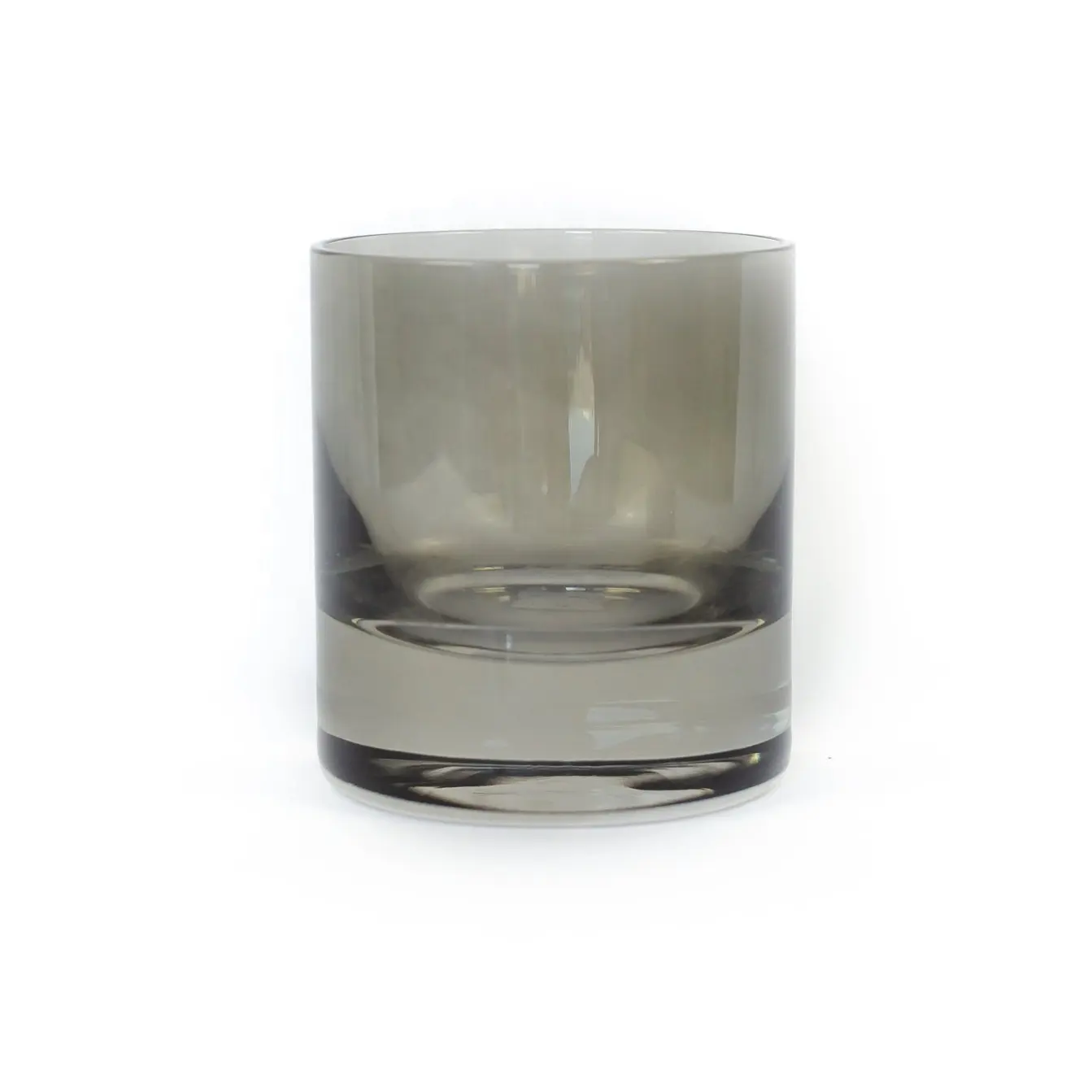 Handmade Modern Style 300ml Colored Rocks Glass Whiskey Glasses Gray Smoke Design with Customizable Logo for Parties