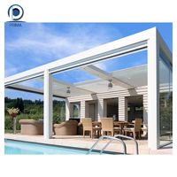 Pavillon de terrasse électrique en aluminium de luxe