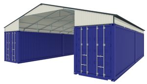 <span class=keywords><strong>Abri</strong></span> de voiture en acier SGC3640-H191, garage double, structure métallique, garage préfabriqué, <span class=keywords><strong>abri</strong></span> pour animaux, <span class=keywords><strong>abri</strong></span> pour bétail, écurie pour chevaux - Product Image 4