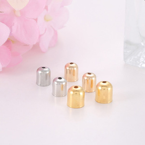 Tapa Metálica Redonda para Fabricación de Pendientes, Color Oro y Plata, Componentes para Joyería 450450 - Product Image 1