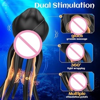 Vibrateur pénien masculin à 10 modes de vibration, design tentacule enveloppant, pour masturbation masculine et usage en couple, OEM et ODM acceptés