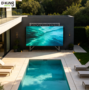 ป้ายโฆษณา LED ติดผนังกลางแจ้ง DKing P3.9 มม. ขนาด 4x2 ม. อัตราส่วนแบบกำหนดเอง ความละเอียด Full HD สำหรับสระว่ายน้ำ จอแสดงผลโฆษณา LED สำหรับตลาดสหรัฐอเมริกา - Product Image 1