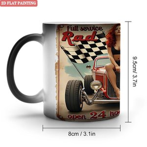 Taza de Cerámica Negra Esmerilada de 11 oz, Sensible al Calor, con Diseño Artístico Personalizado, Taza de Regalo - Product Image 1