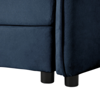 Ensemble de canapé-lit moderne surdimensionné avec pouf, revêtement en chenille douce, hauteur réglable, sans dossier, sans accoudoirs, meubles mobiles