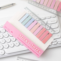 Lytwtw's – bloc-notes adhésifs dégradés de couleur bonbon, avec règle, fournitures scolaires et de bureau, bloc-notes, bloc-notes d'indexation, 1 pièce