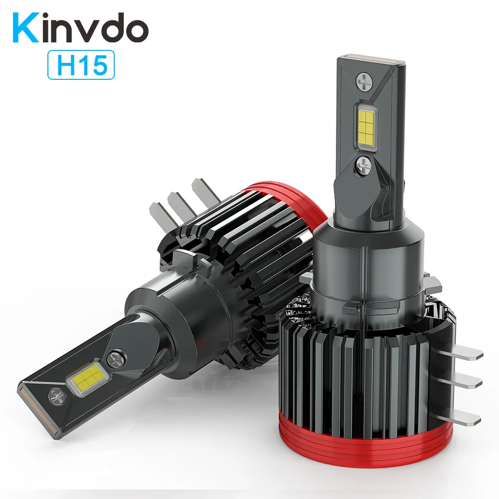 Kinvdo 60W 6000LM 12V CSP Chip Led Headlight Car Bulb H15 For Auto Lighting Systems