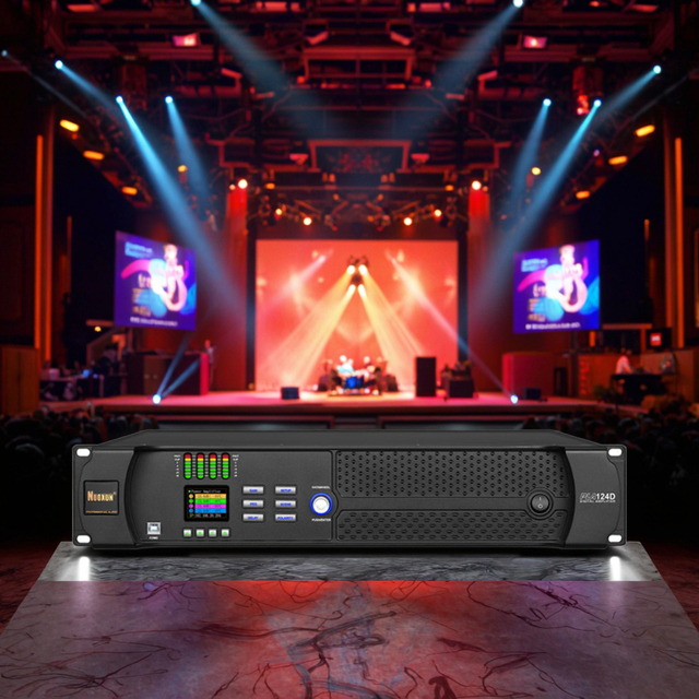 PLA124D Professional Class TD Power Amplifier 4*1200W 4 Channel DSP 1200 Watts Metal Shell 8ohm 4ohm Impedance AC Power Supply