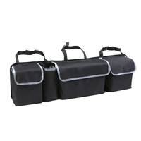 Organisateur d'intérieur de voiture Boîte de rangement pliable avec sac de suspension pour le rangement du dossier du siège