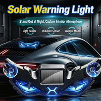 Lampe de signalisation LED triangulaire sans fil solaire pour vitre arrière de voiture, motif œil de démon, très vendue pour le commerce transfrontalier