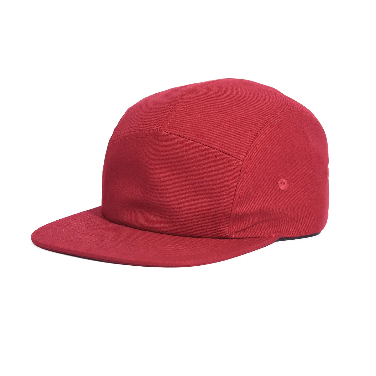 wholesale fashion custom blank 5 panel nylon waterproof flat brim snapback camp cap running hat