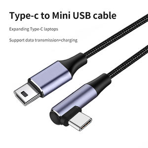 ใหม่ล่าสุดมุมขวาประเภท C <span class=keywords><strong>สาย</strong></span>ไนลอน Type-c ถึงมินิ <span class=keywords><strong>usb</strong></span> ส่งสาย OTG <span class=keywords><strong>สาย</strong></span>เคเบิลข้อมูลร่วม - Product Image 2