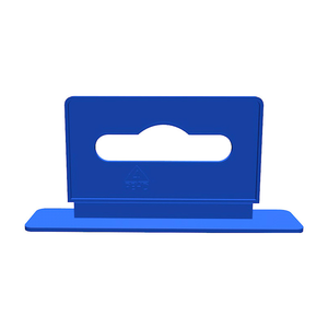 Ganci appendiabiti ecologici in plastica nera e blu da 60 mm per scatole - Product Image 1