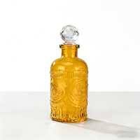 Bouteille diffuseur de parfum en verre gaufré, design rond élégant et personnalisé, couleur sur mesure, 200 ml, DT-9847 avec bouchon