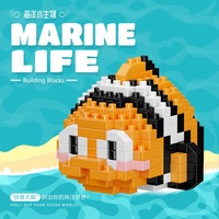 Mignon océan monde animal marin baleine poisson clown Nano briques blocs mini bricolage blocs de construction ensembles jouets pour enfant CLC7261-7272