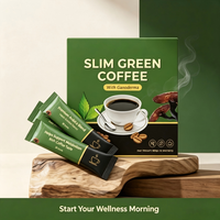 Café Vert Minceur Instantané à la Ganoderma Reishi, Café Arabica pour la Gestion du Poids, Café Herbal, Complément Alimentaire