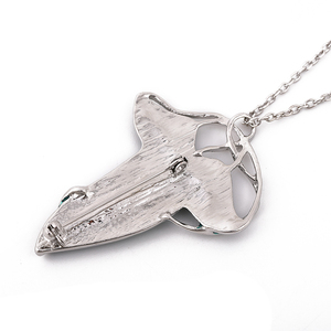 Accessoires de mode pour <span class=keywords><strong>le</strong></span> cinéma et la télévision, style européen et américain, thème Seigneur <span class=keywords><strong>des</strong></span> <span class=keywords><strong>Anneaux</strong></span>, comprenant : Broche feuille d'elfe, Collier, Chaîne de liaison et Ensemble de boucles d'oreilles double usage - Product Image 3