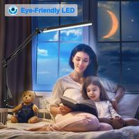 Lampe de bureau LED en aluminium moderne alimentée par USB Support de pince pour les yeux pour la maison Éclairage de table d'ordinateur à pince écologique