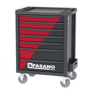 Carrito de Herramientas Rodante Fasano Tools con 7 Cajones, Rojo y Negro, Gabinete de Almacenamiento para Reparación de Automóviles - Product Image 2