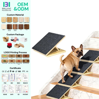 Marches antidérapantes pour animaux de compagnie BH, escalier portable pour chien, rampe réglable, lot de 4 rampes améliorées avec tapis pour animaux âgés ou blessés