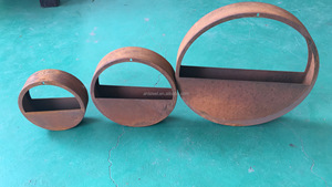 Maceta Circular de Acero Corten para Decoración de Paredes - Product Image 6