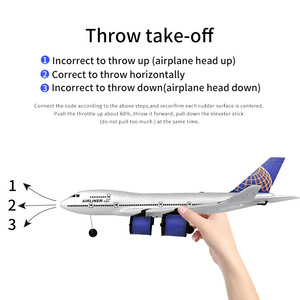 2.4G RTF điều khiển từ xa bay đồ chơi <span class=keywords><strong>Boeing</strong></span> <span class=keywords><strong>747</strong></span> Airbus A380 mô phỏng cố định cánh bọt tàu lượn máy bay mô hình Pin - Product Image 4