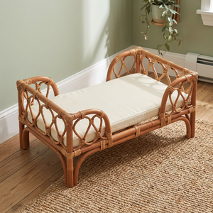 Linda, estable y natural cama de mimbre para muñecas para niños – muebles de mimbre para muñecas al por mayor de Vietnam. - Product Image 3