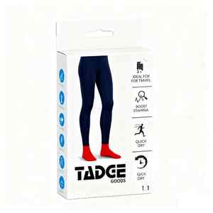 Boîte pliante en carton à extrémités pliées, personnalisable, avec logo imprimé, pour l'emballage de chaussettes de compression et d'accessoires vestimentaires - Product Image 2