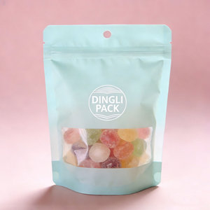 Food Grade Customized Design Printing Nut Food Resealable Stand Up Pouch Packaging Zipper Brown Kraft Paper Ziplock <b>Bags</b> - Product Image 3