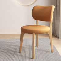 Chaise de salle à manger empilable en bois massif de style nordique haut de gamme avec un design minimaliste moderne pour la maison, le bureau et la restauration/l'hôtellerie