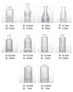 Lot de 10 petits vases décoratifs sculptés en <span class=keywords><strong>verre</strong></span> pour fleurs et décoration de salle à manger en herbe de la <span class=keywords><strong>pampa</strong></span> - Product Image 5