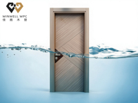 Porte de salle de bain moderne en WPC creux, imperméable, anti-moisissure, anti-insectes, durable pour hôtels et hôpitaux