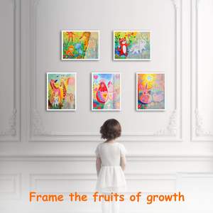 Cadre photo pour œuvres d'art d'enfants, interchangeable, en bois blanc avec verre incassable, cadre pour collection d'art d'enfants - Product Image 5