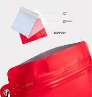 Sachet Doypack Mat Multicolore avec Fermeture Zip Double Scellée et Cordon de Serrage pour Grains de Café, Thé, Noix et Emballage Cadeau