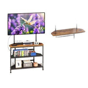 Ironwood Corner <b>TV</b> <b>Stand</b> 3 Tier Metal Wood Storage Rack For Living Room Display - Product Image 5