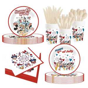 DAMAI - Juego de Artículos para Fiesta del 4 de Julio, Kit con Temática Patriótica para Decoraciones del Día de la Independencia y Día de las Elecciones, Decoraciones para Fiestas, para 8 Personas - Product Image 3