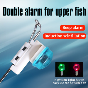 Alarma de punta de caña de pescar con luz y sonido que cambia de color para pesca nocturna, material ABS, 50000 horas de duración. - Product Image 2