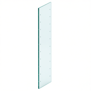 Panneau latéral en verre trempé transparent 40x220 mm pour armoires murales et autoportantes - Product Image 1