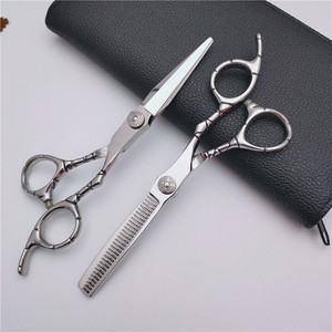 Tijeras profesionales para entresacar cabello de 6.0 pulgadas, para diestros, de acero inoxidable, planas, para estilistas profesionales - Product Image 5