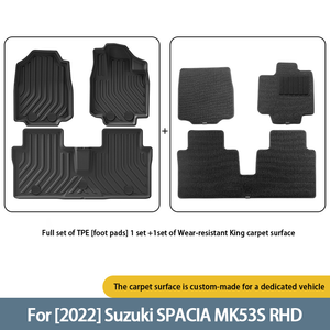 Tapis de sol de voiture TPE pour conduite à droite, sur mesure, antidérapants, imperméables, doublures automobiles spéciales pour <span class=keywords><strong>Suzuki</strong></span> Spacia <span class=keywords><strong>2022</strong></span>, transfrontalier - Product Image 6