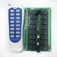 Interrupteur à télécommande sans fil RF DC12V 16 canaux 433Mhz Système 10A Émetteur Récepteur Étanche Certifié CE Universel 100m