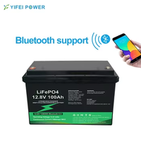 Batterie de pêche 12V 50Ah 100Ah 200Ah 400Ah Bluetooth IP68 étanche à décharge profonde rechargeable solaire