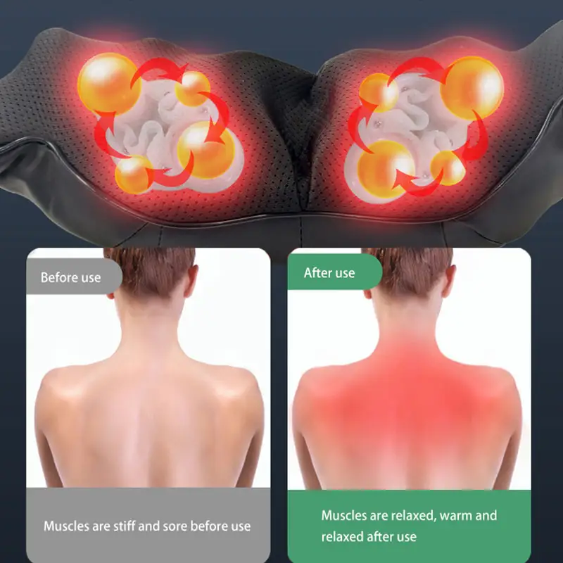 Xiamen Yijie – châle de Massage électrique, nouveau Design, Vibration, pétrissage des épaules, du cou, masseur Cervical, avec chauffage