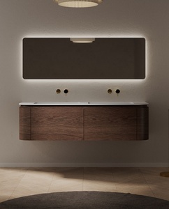 Light luxury suspended bathroom cabinet set ceramic integrated basin bathroom small-sized washbasin - Product Image 6