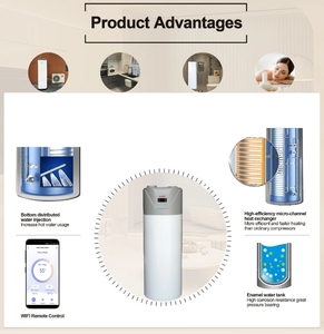 Pompe à chaleur air-eau tout-en-un Chauffe-eau 200L 250L 300 Eau chaude résidentielle Haute efficacité Économie d'énergie 75% Usine OEM - Product Image 3