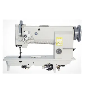 single needle flat bed compound feed lockstitch leather sewing machine