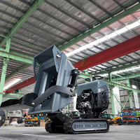 Promotion : Mini-dumper sur chenilles CE Loncin à moteur essence, avec benne basculante hydraulique, pour travaux de jardinage et de construction