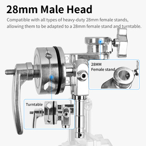 Selens MF7012 <span class=keywords><strong>estudio</strong></span> de fotografía 4,5 ''Haloran soporte adaptador cabeza de agarre Universal para brazos mágicos y marcos de tablero de bandera - Product Image 3