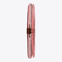 Applique murale moderne en cristal K9 chinois, fer et LED E26, motif Dahlia rose transparent