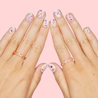 Mode PVC époxy autocollant 3D amovible pour les filles bricolage gemme ongles et boucle d'oreille décoration personnalisable